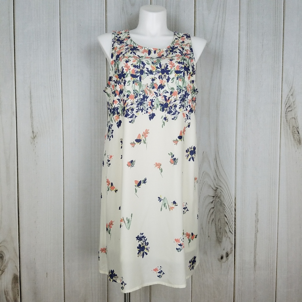 Maurices | Sleeveless Ivory Floral Print Dress